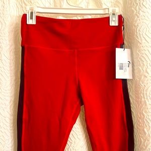 NWT Ziya red stripe light n tight hi-rise sue 6-8